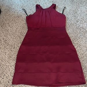 Brick red cocktail dress